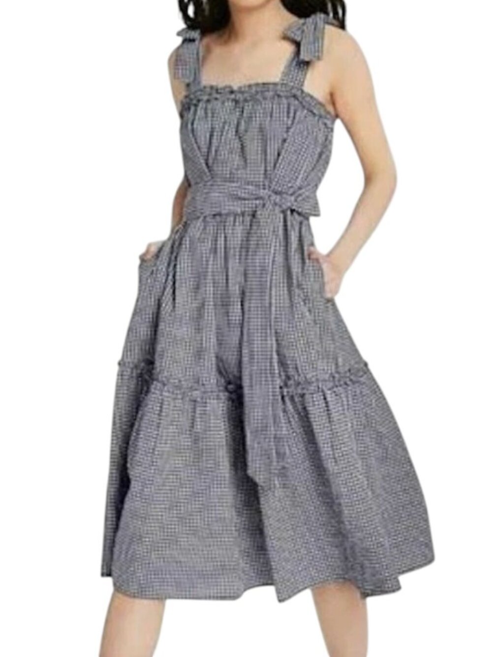 Lisa Marie Fernandez Target Gingham Dress Black White Sundress